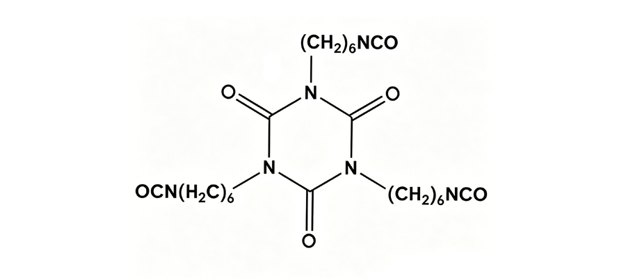 HDI Isocyanurate trimer molecular structure diagram